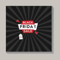 black friday social media post and discount sale banner design template vector