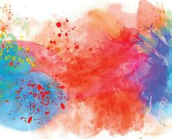 Abstract background with a colourful watercolour splatter design vector