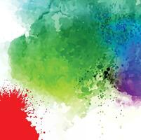 Abstract background with a colourful watercolour splatter design vector