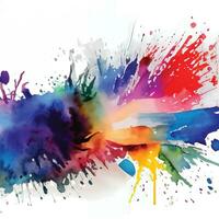 Abstract background with a colourful watercolour splatter design vector