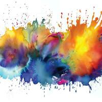 Abstract background with a colourful watercolour splatter design vector