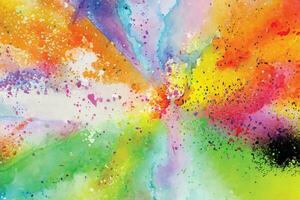 Abstract background with a colourful watercolour splatter design vector