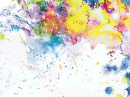 Abstract background with a colourful watercolour splatter design vector