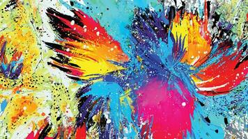 Abstract background with a colourful watercolour splatter design vector