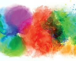 Abstract background with a colourful watercolour splatter design vector