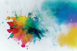 Abstract background with a colourful watercolour splatter design vector