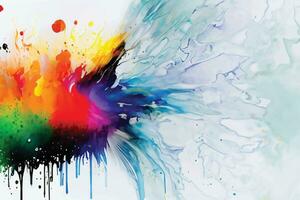 Abstract background with a colourful watercolour splatter design vector