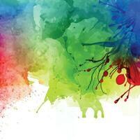 Abstract background with a colourful watercolour splatter design vector