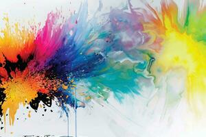 Abstract background with a colourful watercolour splatter design vector