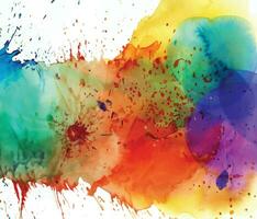 Abstract background with a colourful watercolour splatter design vector