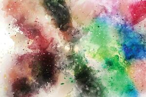 Abstract background with a colourful watercolour splatter design vector