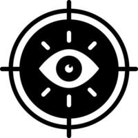 solid icon for vision vector