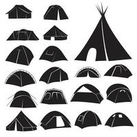 silhouette of tent vector bundle