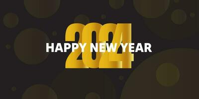 2024 New Year Abstract shiny color gold wave design element, luxury new year background, new year greetings card vector