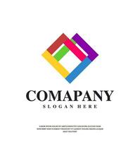 love colorful logo design on white background vector