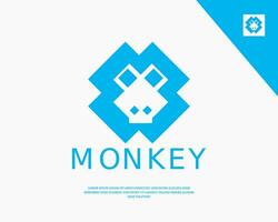 Butterfly logo monkey shape design illustration vector