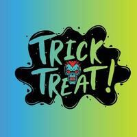 A Devilish Speech Bubble with Trick Treat vector