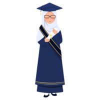 Cute muslim girl graduation png