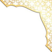 Golden islamic frame png