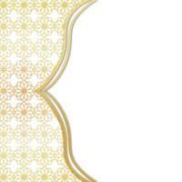 Golden islamic frame png