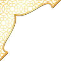 Golden islamic frame png