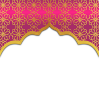 Golden islamic frame png