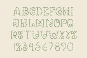 a set of Decorative Letters and Number vector