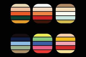 Vintage colorful striped circles for logo or print design elements vector set. Round symbols for tropical sunshine t-shirt print