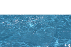 defocus sfocato trasparente blu colorato chiaro calma acqua superficie struttura con spruzzi riflessione. di moda astratto natura sfondo. acqua onde nel luce del sole con copia spazio. blu acquerello splendore. png