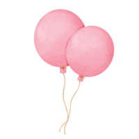 hand målad ,vattenfärg ballonger ,rosa png