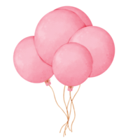 hand målad ,vattenfärg ballonger ,rosa png