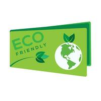 Eco friendly logo design and concept vector