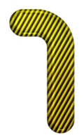 amarelo Preto Perigo número 1 png