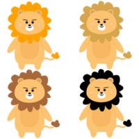 söt tecknad serie lejon klistermärke png