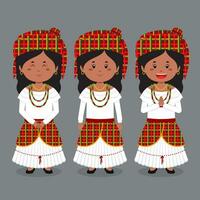 Dominican Character with Various Expression vector