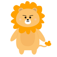 linda dibujos animados león pegatina, icono png