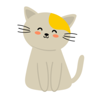 süß Karikatur Katze Aufkleber, Symbol png
