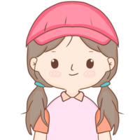 linda chica de dibujos animados png