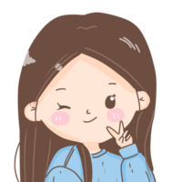 cartoon cute girl png