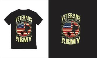 vintage veterans day t-shirt design vector