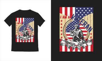 vintage veterans day t-shirt design vector