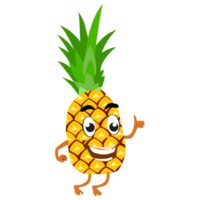 abacaxi desenho animado personagem png imagem