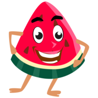 watermelon cartoon character mascot png image
