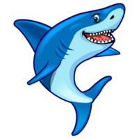 requin dessin animé mascotte png image