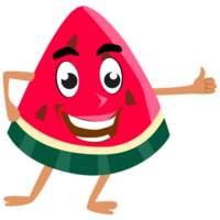 vattenmelon tecknad serie karaktär maskot png bild