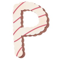 Alphabet cartoon sweet candy bakery png