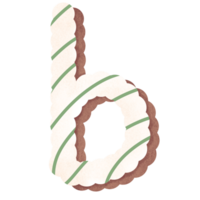 Alphabet cartoon sweet candy bakery png