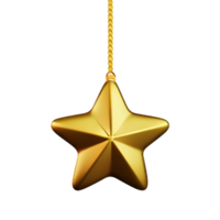 golden Star Weihnachten ai generativ png