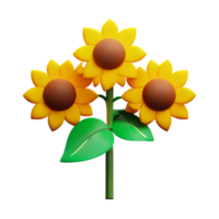 girasol floral hoja ai generativo png