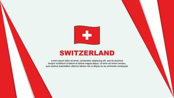 Switzerland Flag Abstract Background Design Template. Switzerland Independence Day Banner Cartoon Vector Illustration. Switzerland Flag